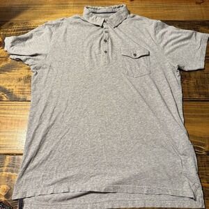 Khul Wildfibre Men's Large Gray Short Sleeve Polo 100% Organic Cotton